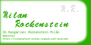 milan rockenstein business card