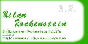 milan rockenstein business card